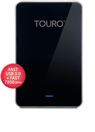 Touro Mobile Pro 500 GB externe Festplatte schwarz HGST HDD USB 3.0 7200 RPM bulk 0S03108