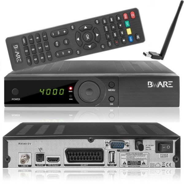BEWARE RX540 EV HD 1080P RX540EV Digitaler Sat Receiver DVB-S2 (Nachfolger HK540)
