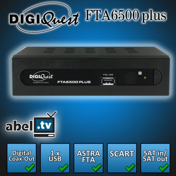 Digitaler Sat-Receiver DVB-S Digiquest FTA 6500+ - Eigensschaften