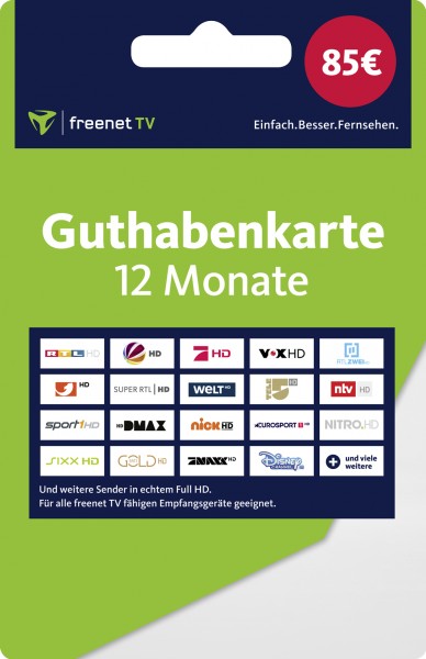 Freenet TV Verlängerung für 12 Monate (Das Geld wird vereinnahmt im Namen der Media Broadcast GmbH)