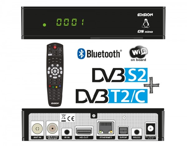 Edision OS NINO DVB-S2 + DVB-T2/C Übersicht